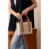 Just Polo Omuz ve Çapraz Askılı Çanta 19X23 cm Günlük Spor Kullanım Şık Mini Çanta - Tek Ebat - Krem - Taba