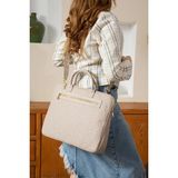 Just Polo Orijinal Just Polo Ayarlanabilir Askılı Lüks Laptop & Evrak Çantası Shopper Ebat 30 x 40 cm - Taş