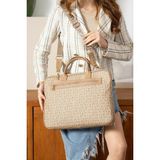 Just Polo Orijinal Just Polo Ayarlanabilir Askılı Lüks Laptop & Evrak Çantası Shopper Ebat 30 x 40 cm - Vizon