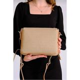 Just Polo Orijinal Kadın 3 Bölmeli Lüks Omuz Çantası Shopper - Tek Ebat - Kum - Taba