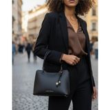 Just Polo Özel Tasarım Premium Kadın El Çantası - Elit Zarif ve Şehirli Stil Shopper - Siyah