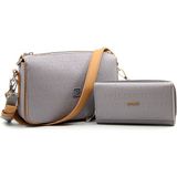 Just Polo PBU4036-1003 Gri Kadın Omuz Çantası Cüzdan Kombini