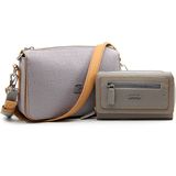 Just Polo PBU4036-1006 Gri Kadın Omuz Çantası Cüzdan Kombini