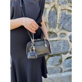 Just Polo Şık Model Yeni Sezon Mini Cüzdan Aksesuarlı Askılı Şık El ve Omuz Çantası Ebat : En 19 Boy 14 cm - Tek Ebat - Rugan Siyah