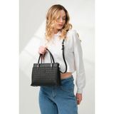 Just Polo Şıklığın ve Zarafetin Buluştuğu Shopper Siyah Kadın El Çantası Shoulder Bag - Tek Ebat