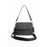 Just Polo Siyah 2 Bölmeli Omuz Çantası Monogram 2197MH