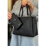 Just Polo Siyah Kombin Renk 5 Bölmeli Kadın El ve Omuz Çantası Hızlı Kargo Kaliteli Ürün 2120 - 7177P - Beyaz - Vizon