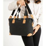 Just Polo Unisex Kabin Boy El Omuz Çanta Laptop Hostes Valiz Seyehat Tatil Spor Hastane - Tek Ebat - Siyah - Taba