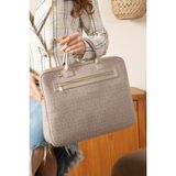 Just Polo Unisex Monogram Kumaş Laptop ve Evrak Çantası 2206 - Taş
