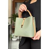 Just Polo Yeni Sezon Baskılı 3 Bölmeli Kadın Omuz Çantası 234002MH - 02Y-Yeşil