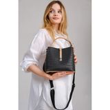 Just Polo Yeni Sezon Baskılı 3 Bölmeli Kadın Omuz Çantası 234002MH - Bej - Siyah - Camel