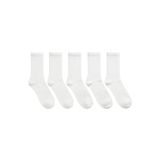JUST SOCKS 5 Lİ TENİS KOLEJ DÜZ BEYAZ ÇORAP
