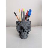 Just3dprintings Kafatası Şeklinde Kalemlik - Gri
