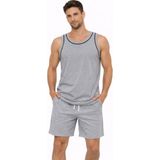 Justas Erkek Rambo Kol Spor Atlet Siyah Biyeli Rahat Kalıp Basic Atlet - 2XL - Gri