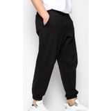 JustBS Erkek Siyah 2 Iplik Lastik Paça Jogger Oversize Eşofman Alt