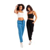 JUSTEVER Rahat Fit Şardonlu İçi Polarlı Kadın Eşofman Altı Pantolon - Echo, Mavi, XS