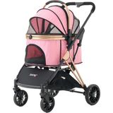 Justie Pet Titanus Kedi & Köpek Arabası Pembe 73 x 47 x 100 cm Hafif ve Dayanıklı Taşıma Kapasitesi 25 kg