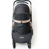 Justie Pet Titanus Siyah Kedi & Köpek Arabası 76x52x95 cm Katlanabilir Yapı ile Pratik Seyahat
