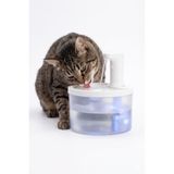 justie pet Yuvarlak Otomatik Pet Su Pınarı – 3.2 Litre, Beyaz, Bataryalı, Sessiz