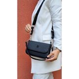 Justpolo Kadın 3 Bölmeli Iki Askılı Baget ve Çapraz Çantası - Siyah