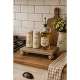 Justwood Çakıl Taşı 17X25 cm Top Ayaklı Ahşap Sunumluk, Dekoratif Stant, Baharat Stant – Çam ve Kayın Masif