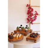 Justwood Justwood Ahşap Kahvaltılık Sunum Servis Tabağı Çeyiz Seti - Kahverengi