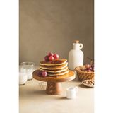 Justwood Justwood Mini 20 cm Ahşap Ayaklı Yuvarlak Pasta Kurabiye Sunum Servis Tabağı