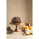 Justwood Justwood Mummy 25 cm Ahşap Ayaklı Yuvarlak Pasta Sunum Servis Tabağı