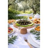 Justwood Kayın Ağacı Lucca 25 cm Ayaklı Yuvarlak Sunumluk | Pasta, Kek ve Kahvaltı Servis Tabağı
