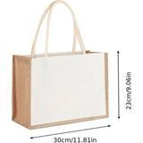 Jüt Çanta Boş Beyazlatılmamış Büyük 30X23X15CM Yeniden Kullanılabilir 1 Adet