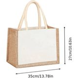 Jüt Çanta Boş Beyazlatılmamış Büyük 35X27X15CM Yeniden Kullanılabilir 1 Adet