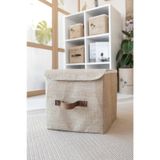 Jüt Dolap İçi Organizer Takı, Makyaj, Banyo, Ofis Düzenleyici Kapaklı Saklama Kutusu 30x30x30 Cm