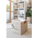 Jüt Dolap İçi Organizer Takı, Makyaj, Banyo, Ofis Düzenleyici Saklama Kutusu 30X30X30 cm