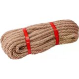 Jüt Halat 8 Mm 20 M, Doğal Kenevir İp, 4 İp, Kalın Jüt İp, Bükülmüş, Halat, Bahçe, El İşi İçin, Kendin Yap Dekorasyon İpi, Tırabzan