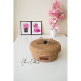 Jüt Hasır Sepet Düzenleyici Organizer Dekor - 22x10