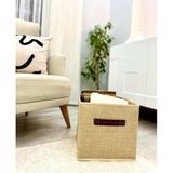 Jüt Kapaksız Dolap İçi Çamaşır Oyuncak Düzenleyici Katlanır Saklama Kutusu Organizer 30X30x30 Cm