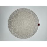 Jüt Kumaş Yaldızlı Supla Ekru Platin 32 cm - Ekru - Gri - 32 x 32 cm