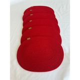 Jüt Supla Oval Kırmızı Kırmızı 30X40 6lı - 30 x 40 cm