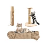 Jütburada Kedi Tırmalama İpi 6 Mm 10 Metre Jüt Halat bej