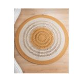 JÜTEX HOME hasır jüt halı el örgüsü halı kilim yıkanabilir çift taraflı yuvarlak