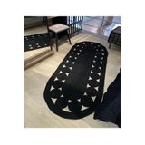 JÜTEX HOME jüt hasır el örgüsü halı kilim yıkanabilir çift taraflı oval