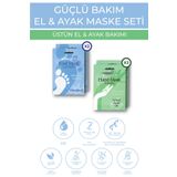 Juvenis Buğday Yağlı E Vitaminli Nemlendirici Çatlak Karşıtı 4'lü Güçlü El Ve Ayak Maskesi Bakım Seti