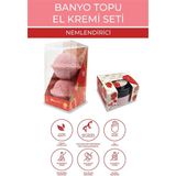 Juvenis Kozmetik Yoğun Nemlendirici Cilt Yatıştırıcı ve Besleyici Çilek Aromalı 2'li Banyo Topu El Kremi Seti