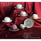 Juvıa Jv 12748 Renklı Gold Bone Porselen Kahve Fıncan Takımı