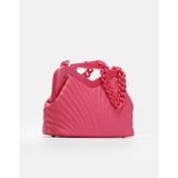 Juvis Bag Vivid Chain Fuşya Suni Deri Zincir Askılı Klips Kapamalı Kadın El ve Omuz Çantası
