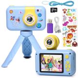 JUVNAWEZ Çocuk Kamerası, 2.4 inç IPS Ekranlı Dijital Kamera, 180 ° Flip Lens Kamera, Oynatma Oyunu ile Çocuk Selfie Kamerası, 4 5 6 7 8 9 10 11 Yaşındaki Kız Erkek Çocuk için Noel/Doğum Günü Hediyesi (Mavi)