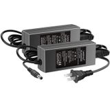 Juyace 12V 5A Güç Kaynağı Led Şerit Işık 120V - 12V Transformatör Girişi 5,5x2,1mm 60W 12V AC DC Adaptör (2'li Paket)