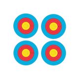 JVD Açık Hava 50 Metre Için Hedef Yüzü (Kağıdı) Fita 80CM-6 Halkalı - 4lü Pk -1060331