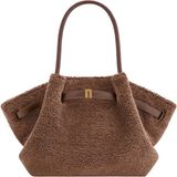 Jw Peı Kahverengi Orta Boy Peluş Tote Çanta