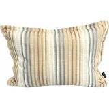 Jwk Home Ipek Saten Çizgili Gri Bej Kırlent Kılıfı 35x501 Cm - 35 x 50 cm - Gri - Krem